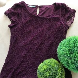 Plum Lace Top